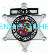 ILLINOIS,A,SAINT ST CLAIR COUNTY SHERIFF PATROL BADGE PATCH 1_wm